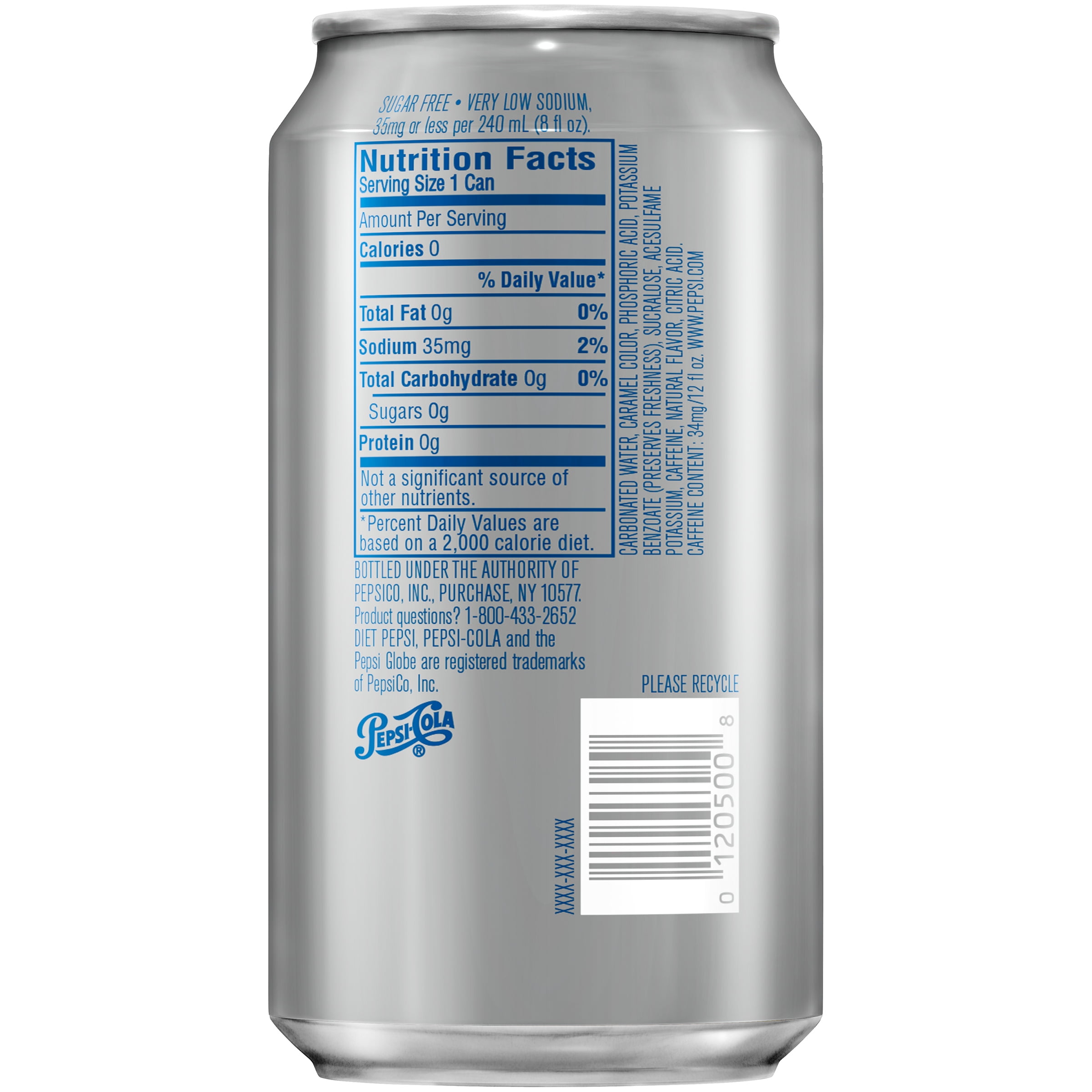 Nutrition Facts For Diet Pepsi